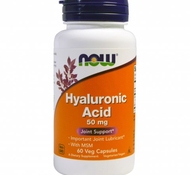 Hyaluronic Acid 50 mg+MSM 60 капс от NOW